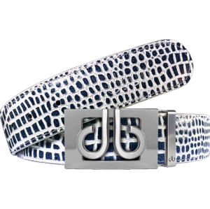 Pasek Druh Croc White&Blue - Icon Silver